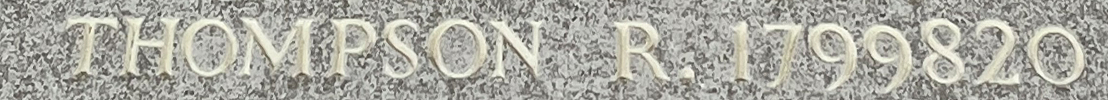 Sgt Robert Thompson<br/><br /><br />missing October 15th, 1944<br /><br /><br />No Known Grave<br /><br /><br />Commemorated: Runnymede Memorial, Surrey, England<br /><br /><br />Panel 239